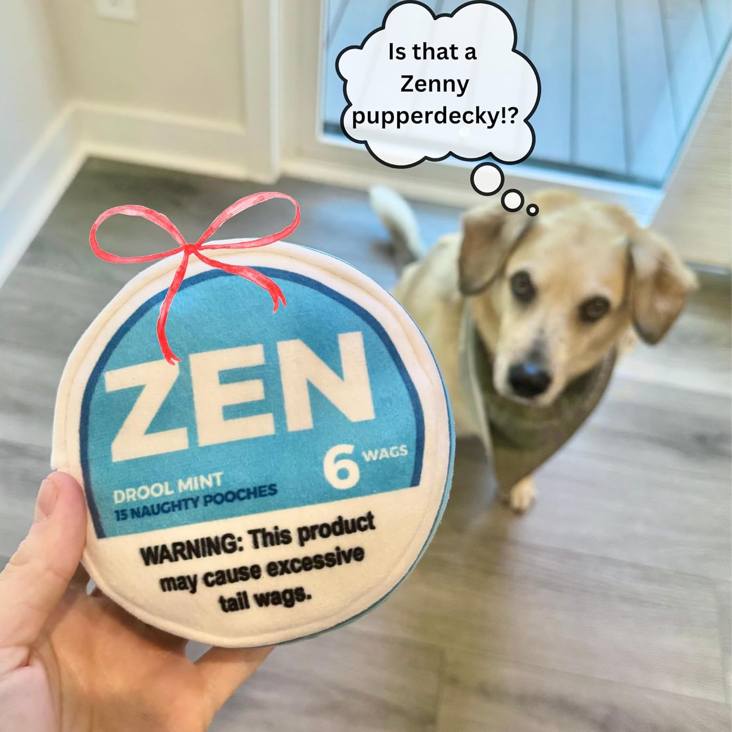 Zen Pupper Deckies Parody Dog Toy - Drool Mint 